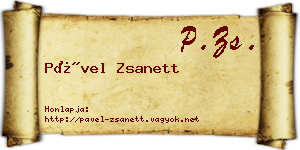 Pável Zsanett névjegykártya
