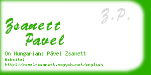 zsanett pavel business card